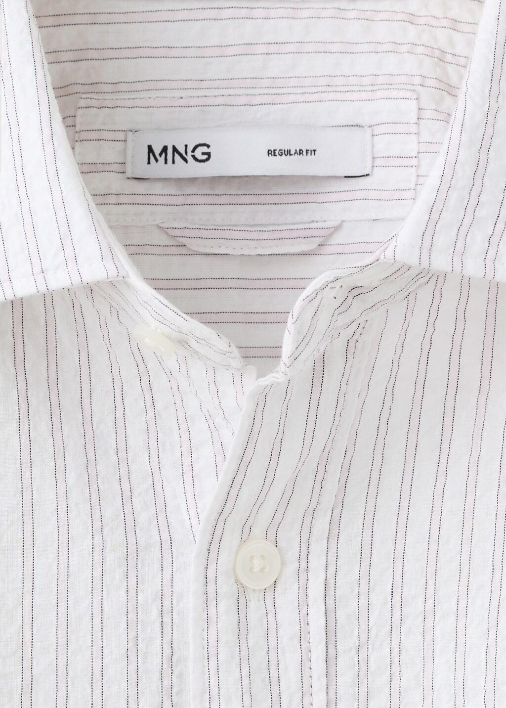 Pink Seersucker Striped Texture Shirt, Light-Pastel Pink, large image number 1