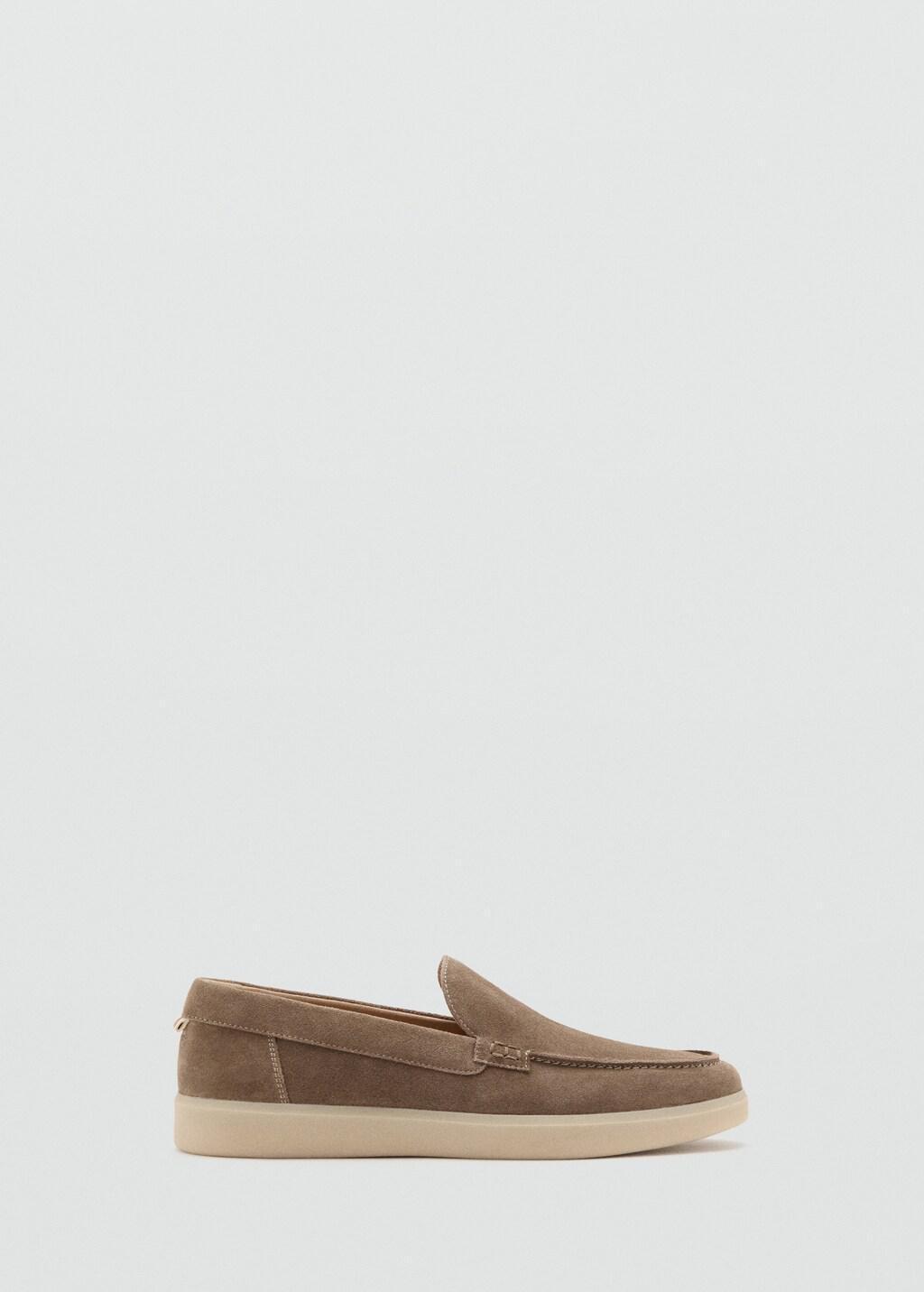 Brown Lt Pastel Split Leather Shoes, Light Pastel Brown, large image number 3