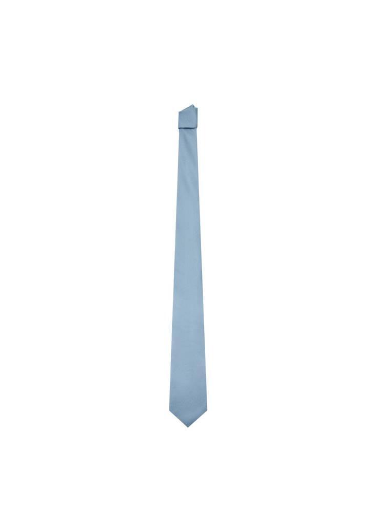 Blue Lt Pastel Plain Silk Tie, Light-Pastel Blue, large image number 4
