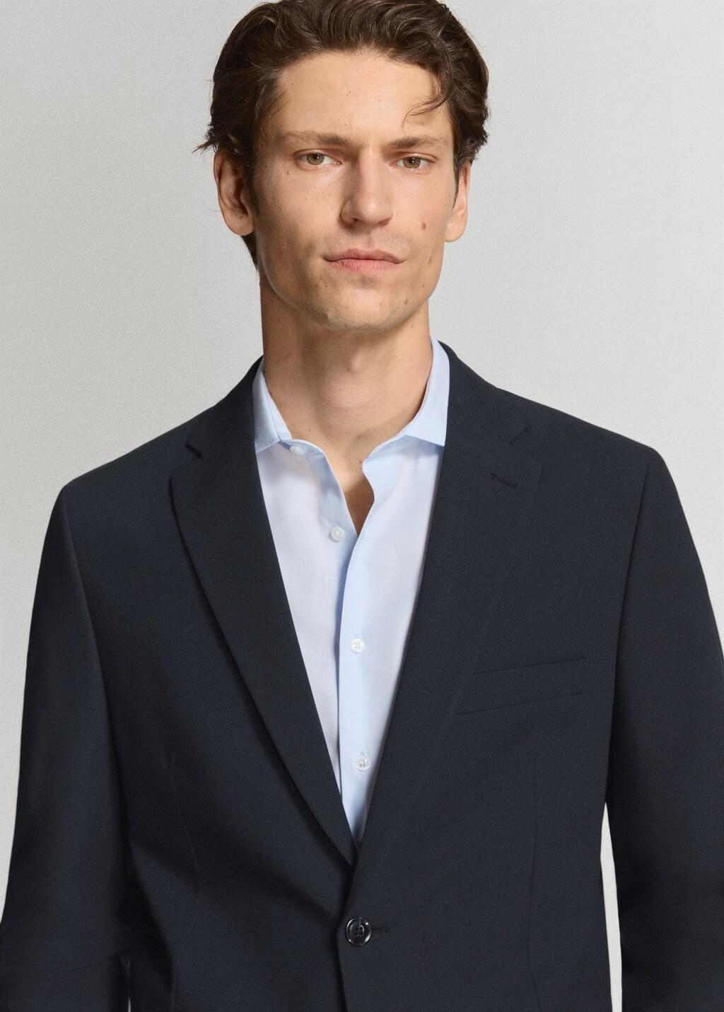 Blue London Regular-Fit Suit Jacket, Navy, large image number 4