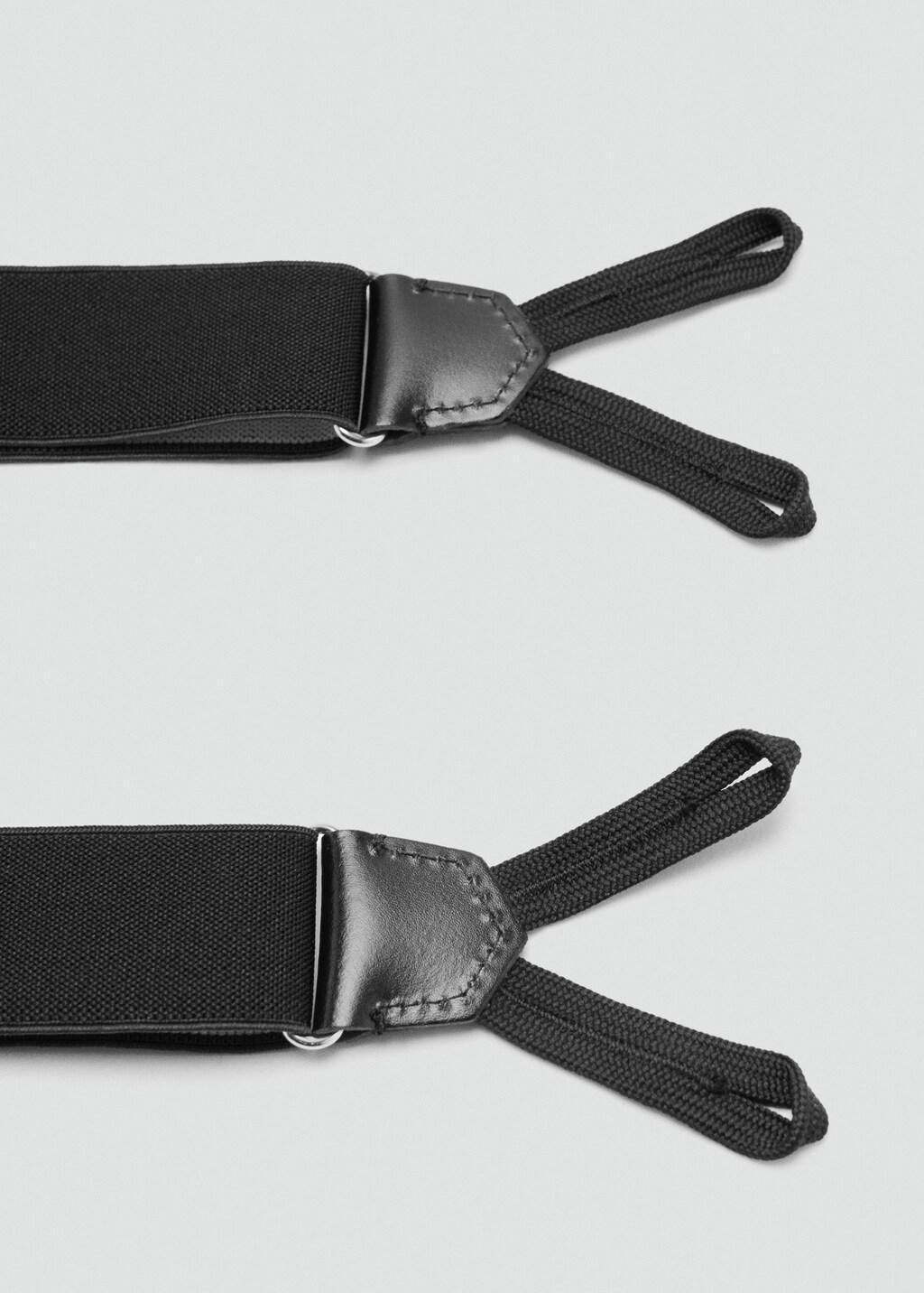 Black Adjustable Elastic Braces, Black, large image number 1