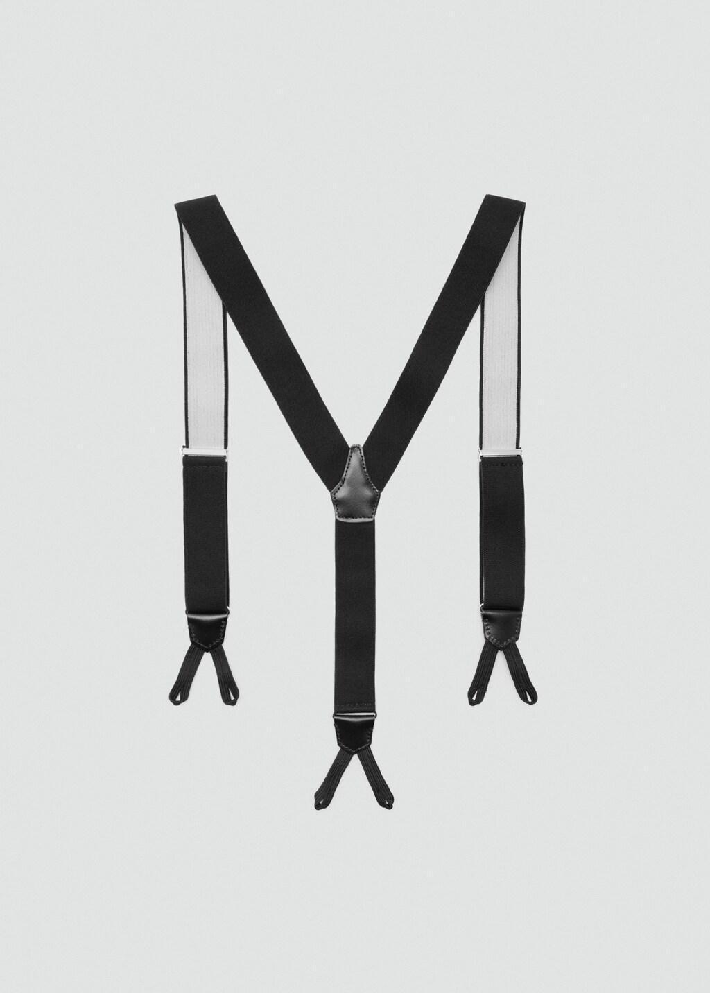 Black Adjustable Elastic Braces, Black, large image number 3