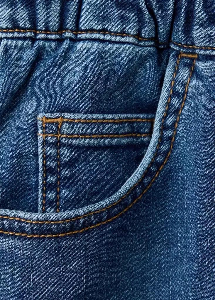 Blue Elastic Waist Denim Bermuda Shorts, Kids Boy, Open Blue, large image number 9