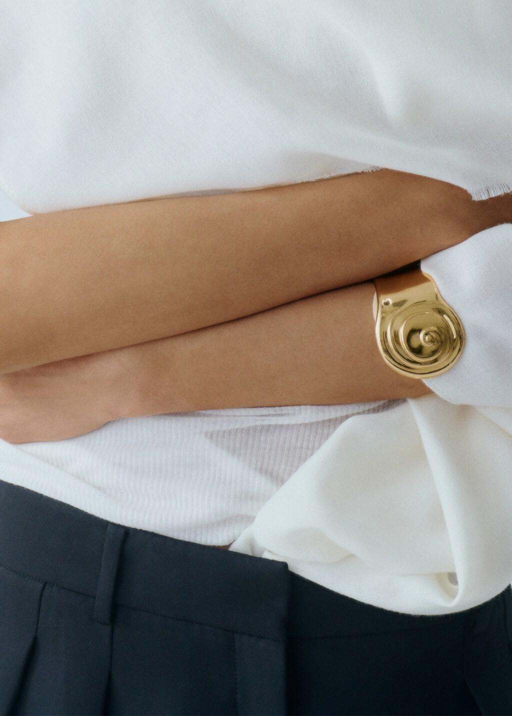 Gold Spiral Rigid Bracelet, 0201_OR, large image number 0