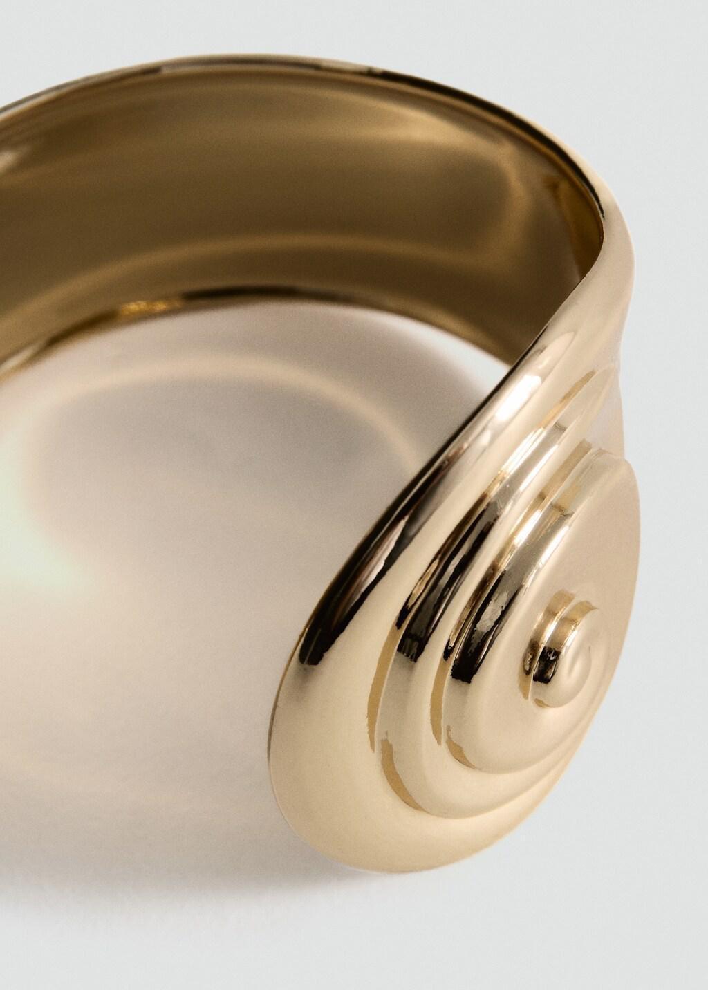 Gold Spiral Rigid Bracelet, 0201_OR, large image number 1