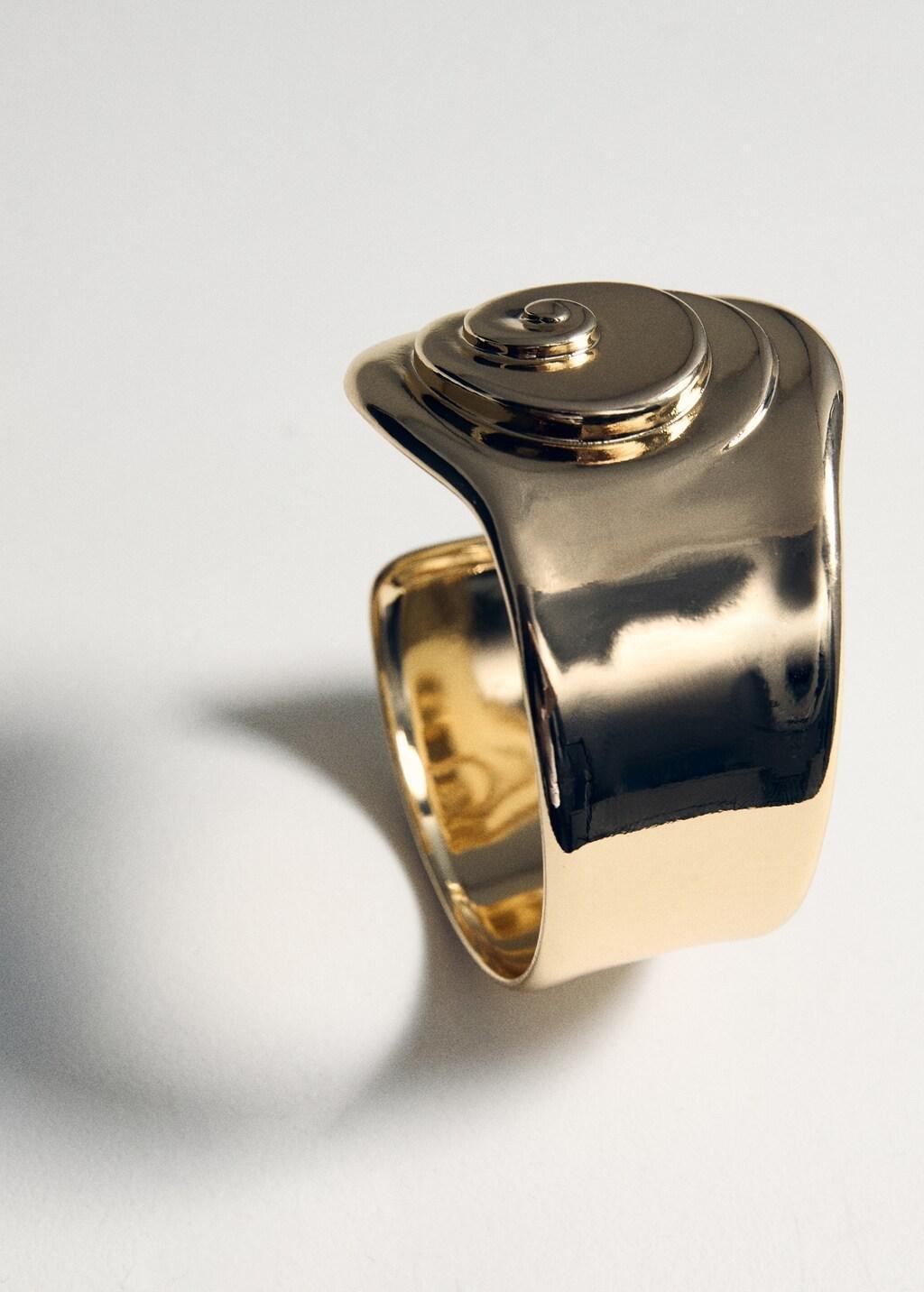 Gold Spiral Rigid Bracelet, 0201_OR, large image number 2