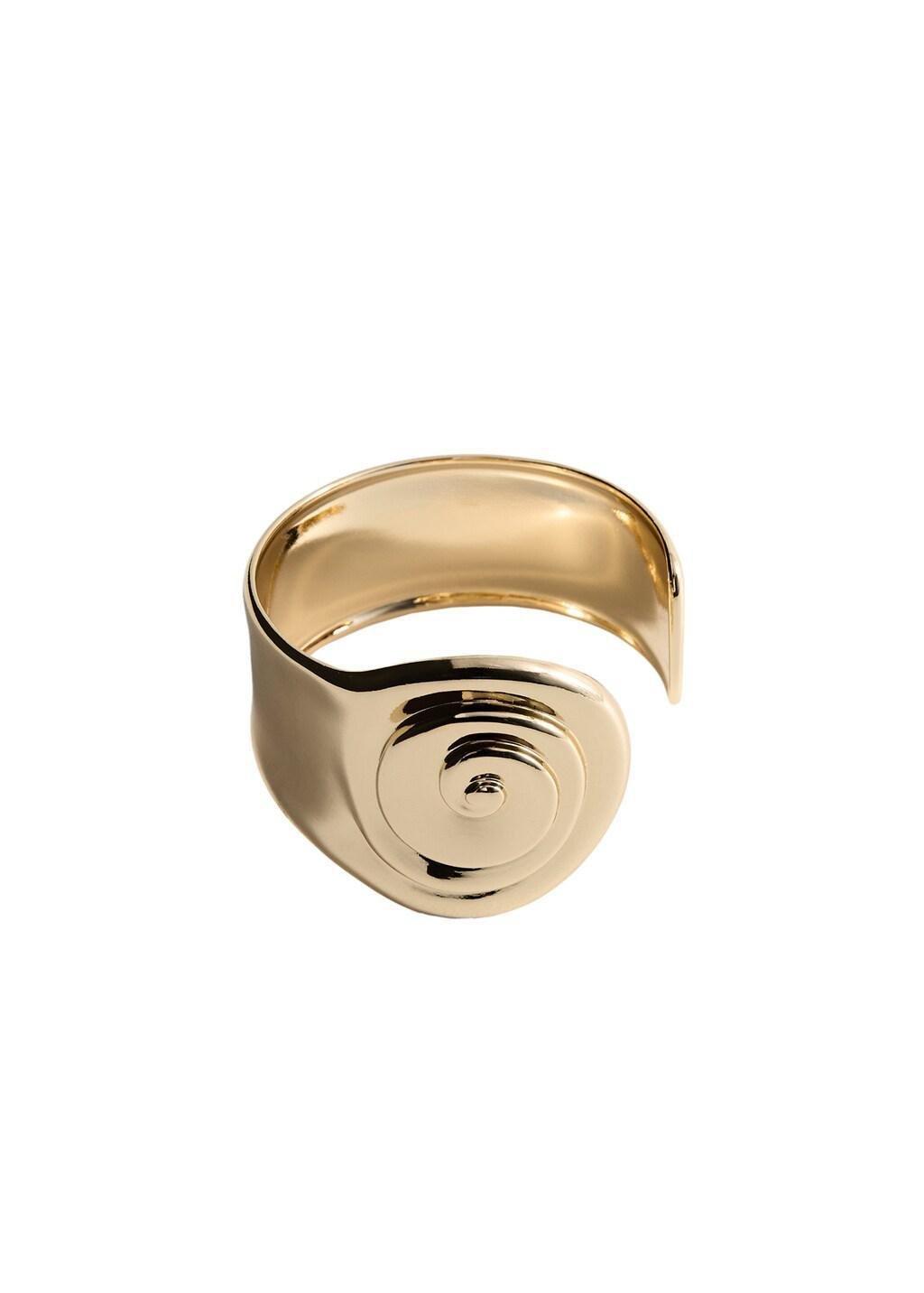 Gold Spiral Rigid Bracelet, 0201_OR, large image number 3
