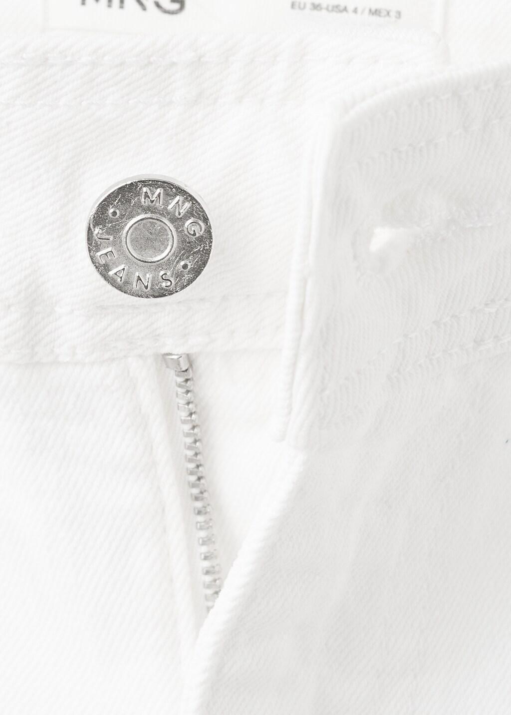 White Catherin Culotte High-Rise Jeans, White, large image number 1