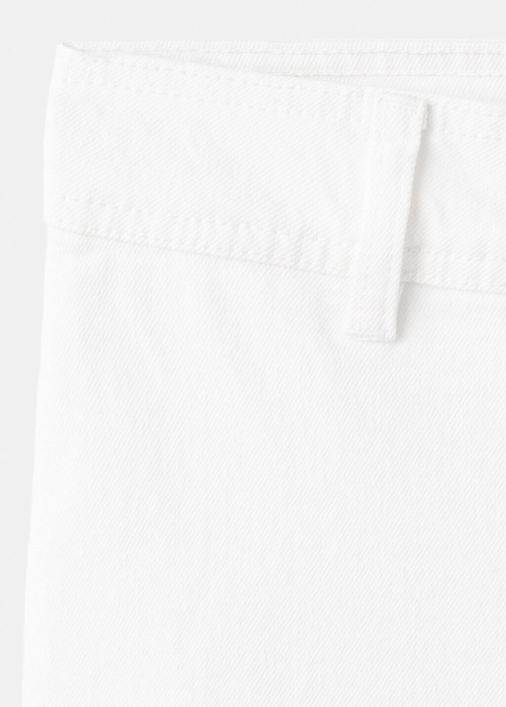 White Catherin Culotte High-Rise Jeans, White, large image number 4
