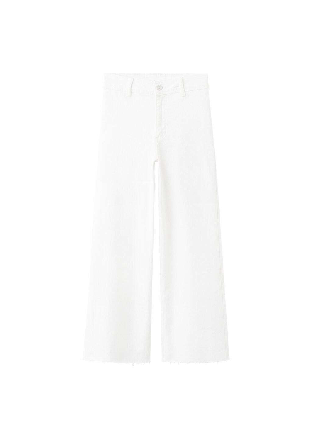 White Catherin Culotte High-Rise Jeans, White, large image number 6
