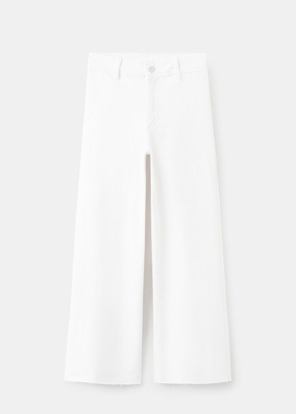 White Catherin Culotte High-Rise Jeans, White, large image number 7