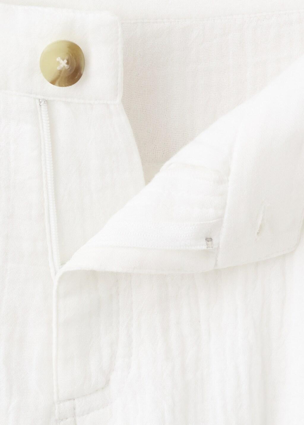 WHITE Straight-leg crinkle trousers with a mid-rise, White, large image number 1