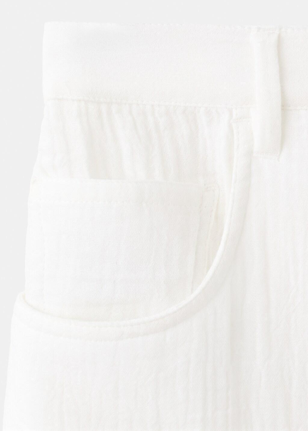 WHITE Straight-leg crinkle trousers with a mid-rise, White, large image number 5