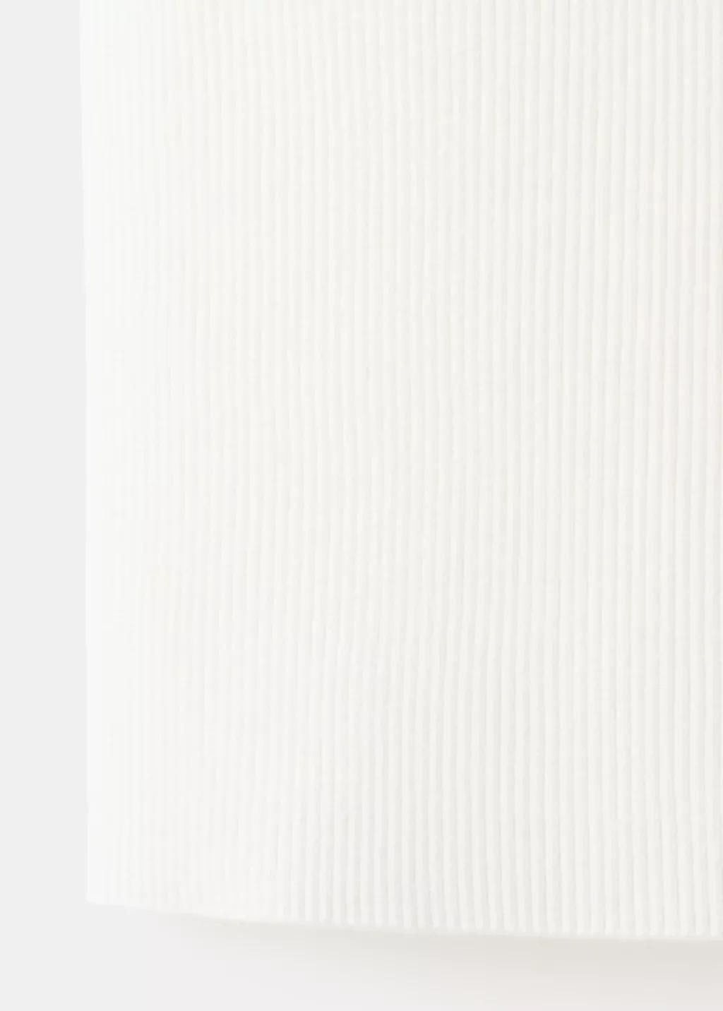 Beige Ribbed Top With Lace Detail, Light Beige, large image number 5