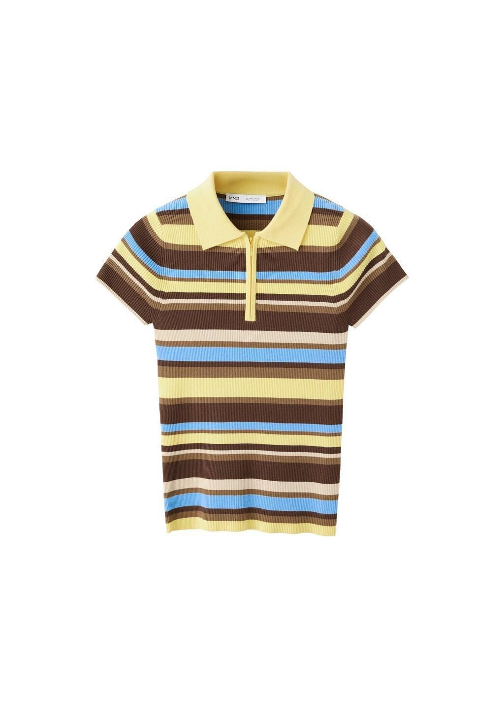 YELLOW Striped rib sweater, Yellow, large image number 6