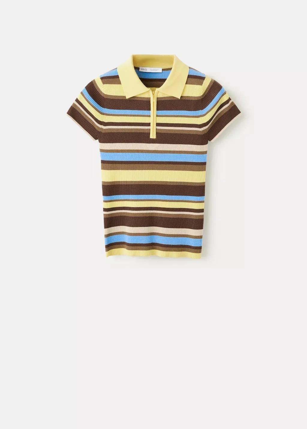 YELLOW Striped rib sweater, Yellow, large image number 7