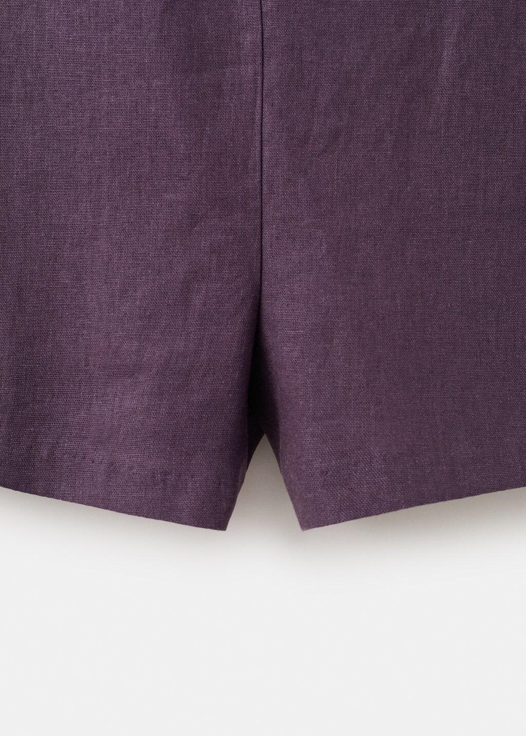 Purple Linen Jumpsuit With Open Back, Medium Purple, large image number 5