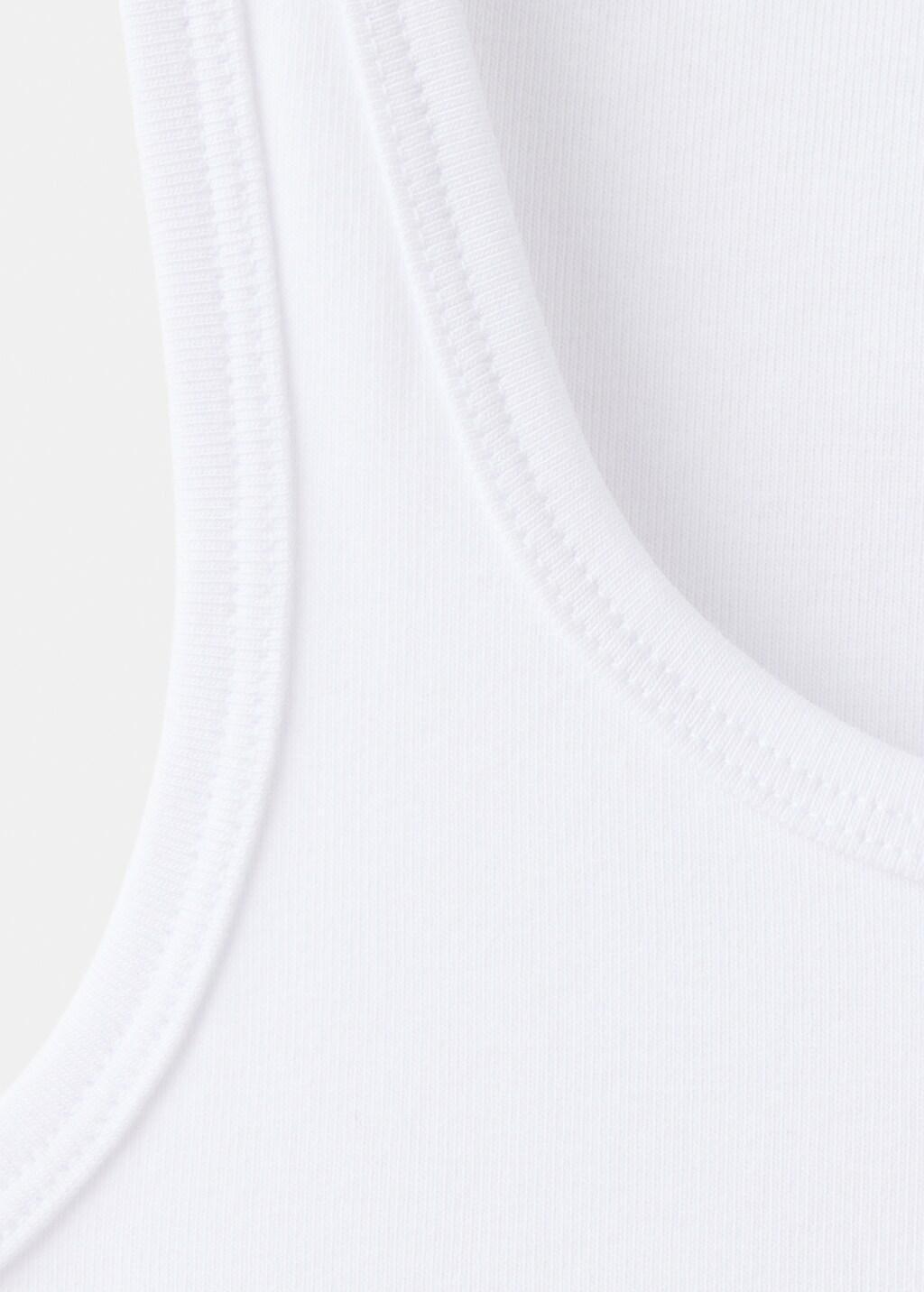 White Fitted Tank Top, White, large image number 1