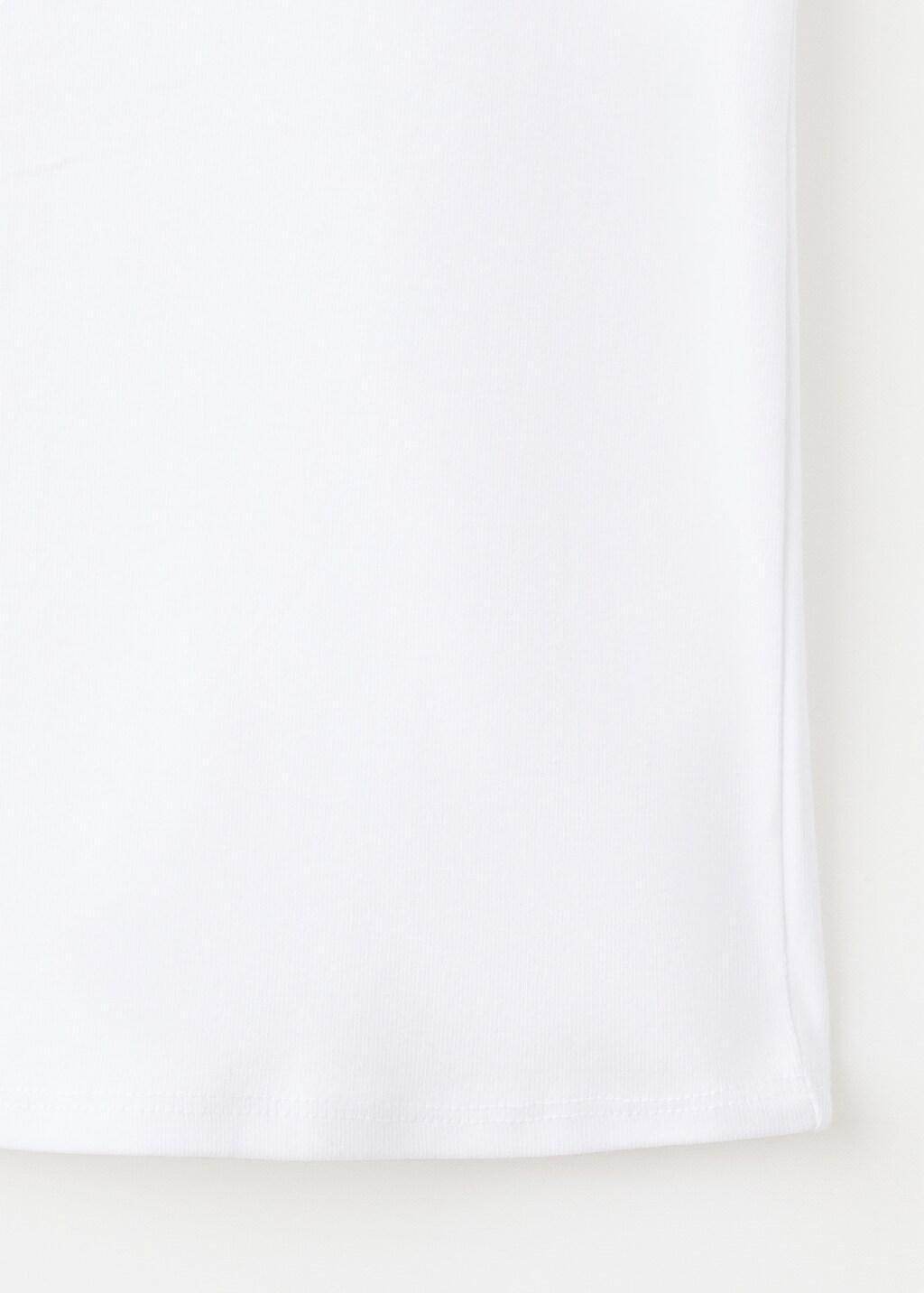 White Fitted Tank Top, White, large image number 5