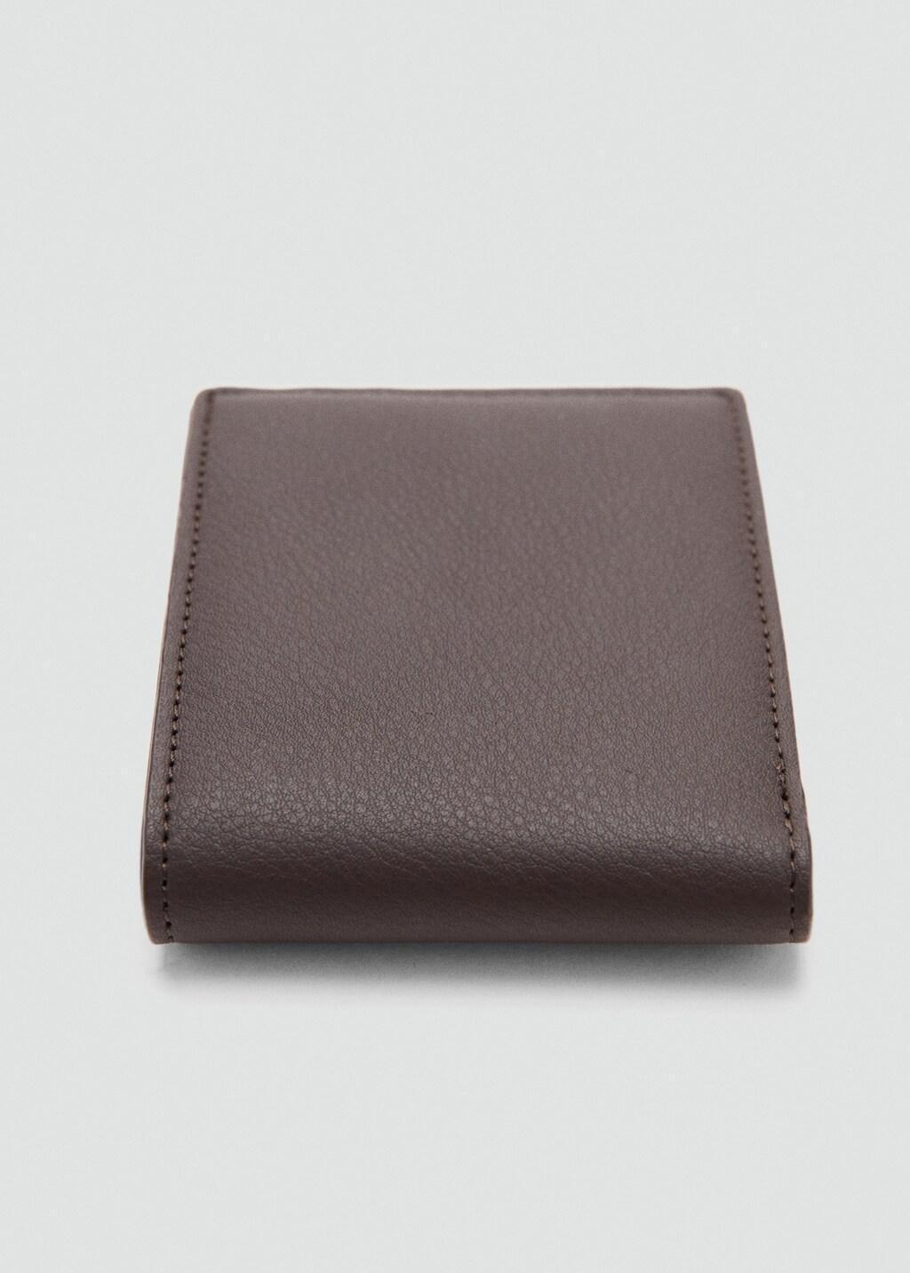 Brown Wallet With Embossed Effect, Brown, large image number 0