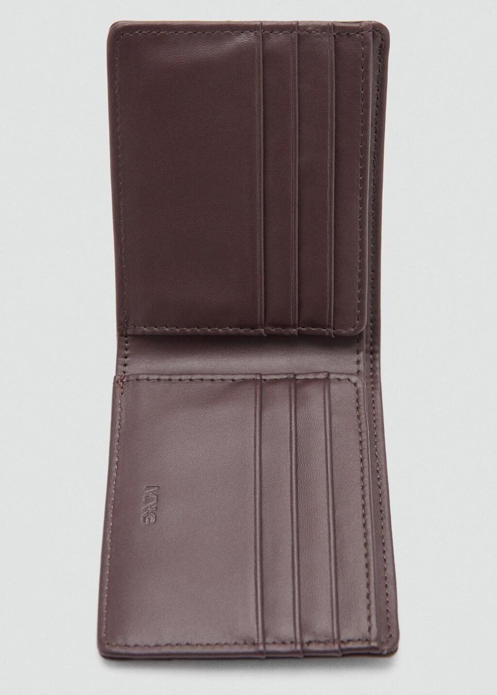 Brown Wallet With Embossed Effect, Brown, large image number 1