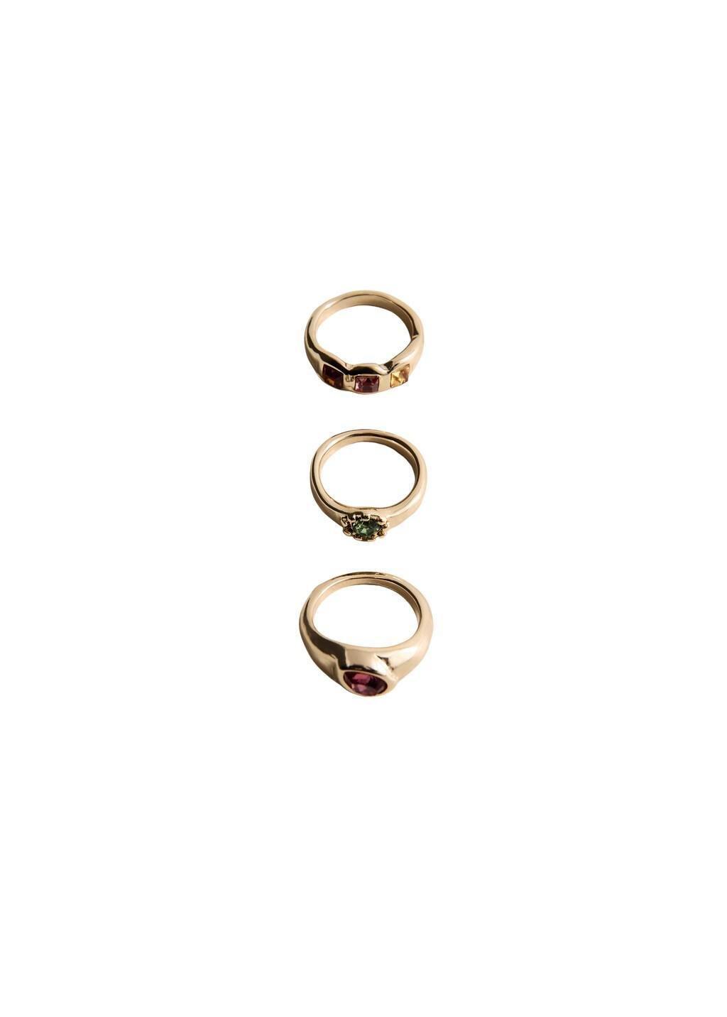 Gold Combined Rings, Set Of 3, Gold, large image number 1