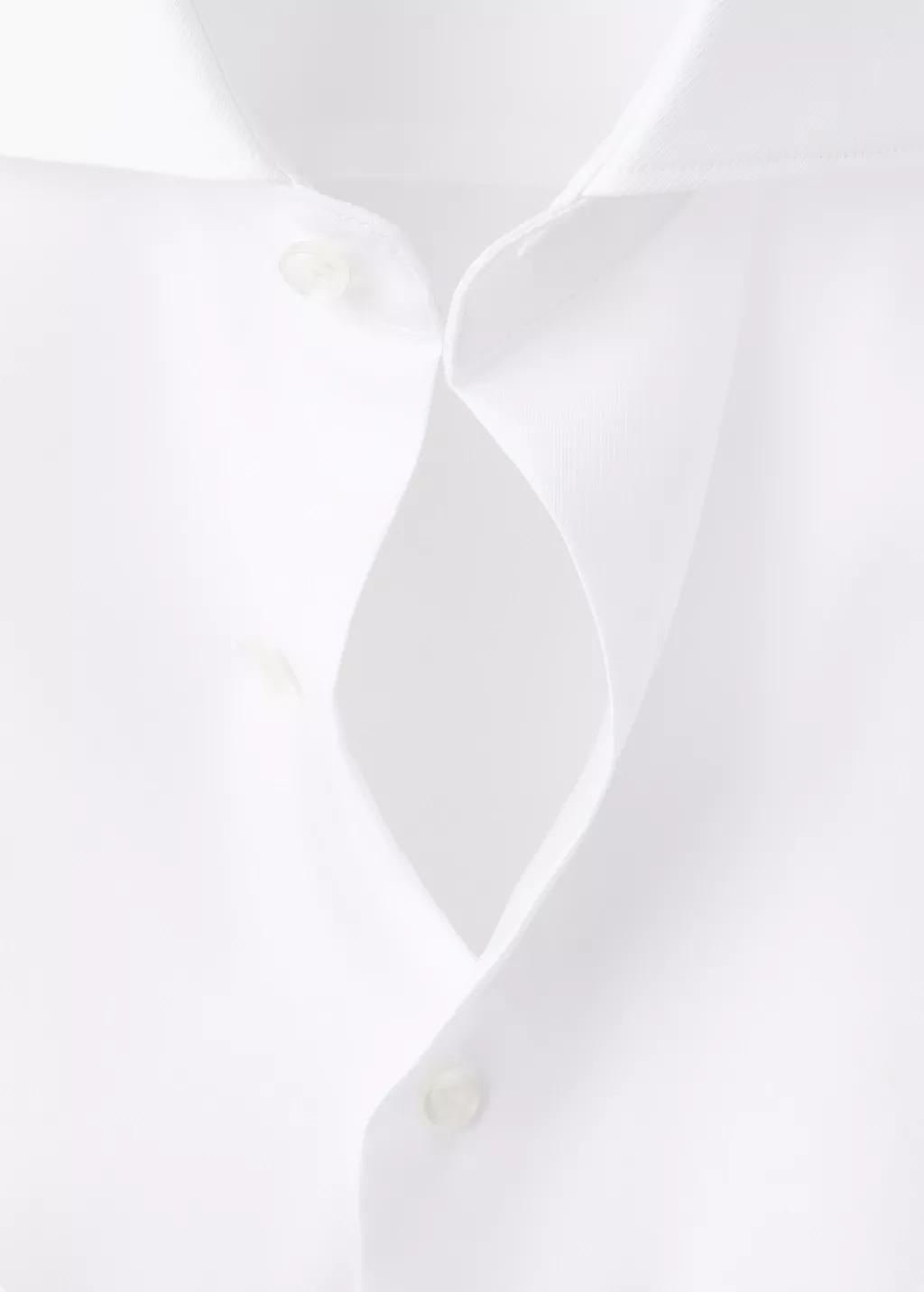 White 100% Cotton Regular Fit Suit Shirt, White, large image number 0
