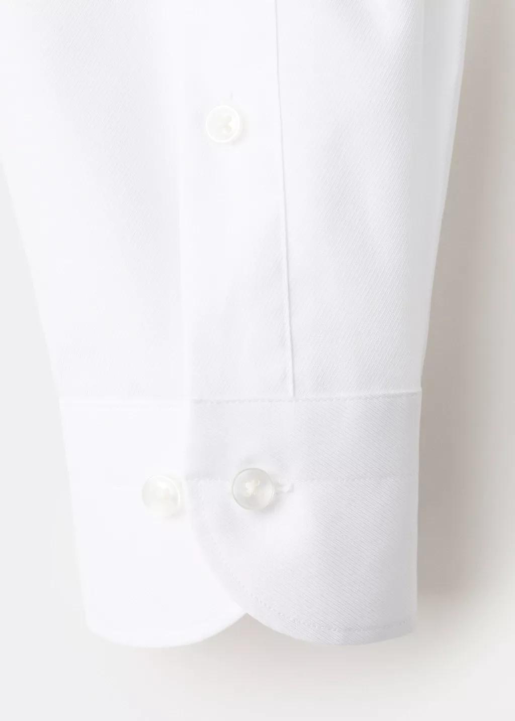 White 100% Cotton Regular Fit Suit Shirt, White, large image number 1