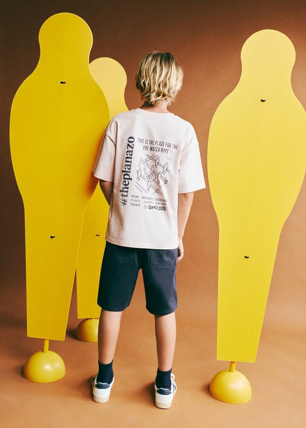 Pink Oversized Printed Cotton T-Shirt, Kids Boys, Pink, large image number 0