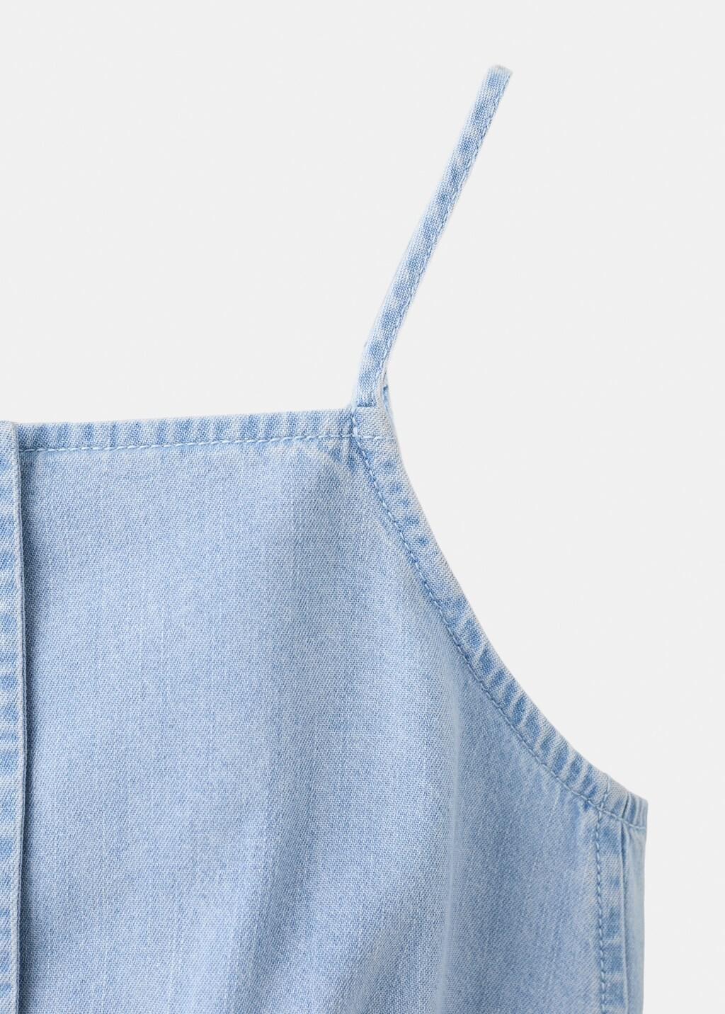 OPEN BLUE Denim buttoned gilet, Open Blue, large image number 1