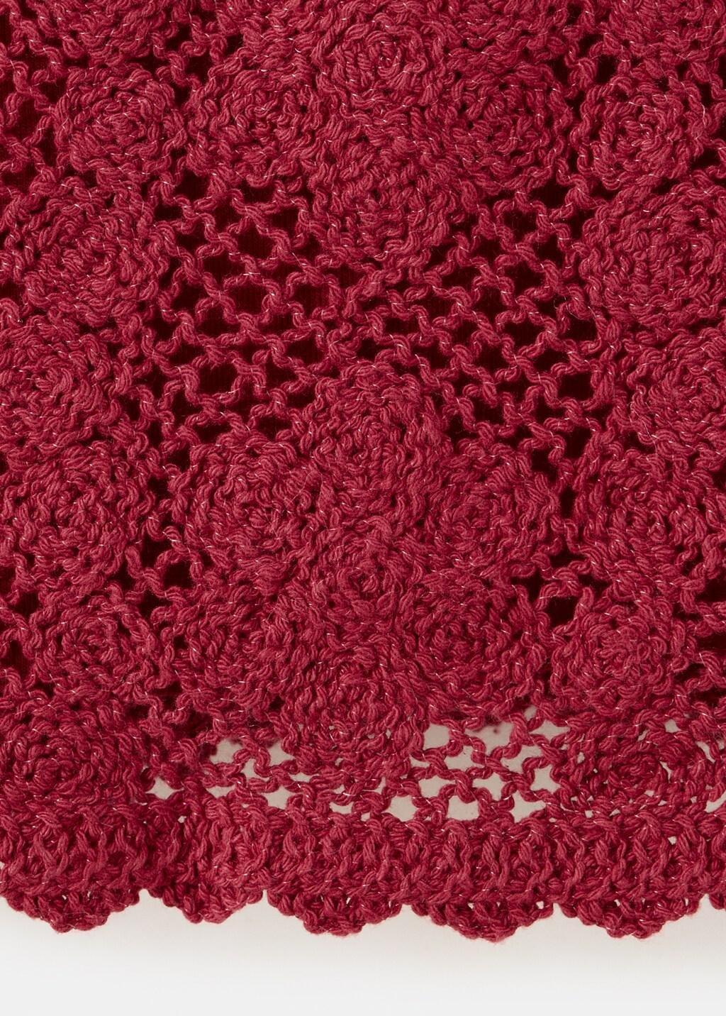 Red Crochet Top, Kids Girl, Dark Red, medium