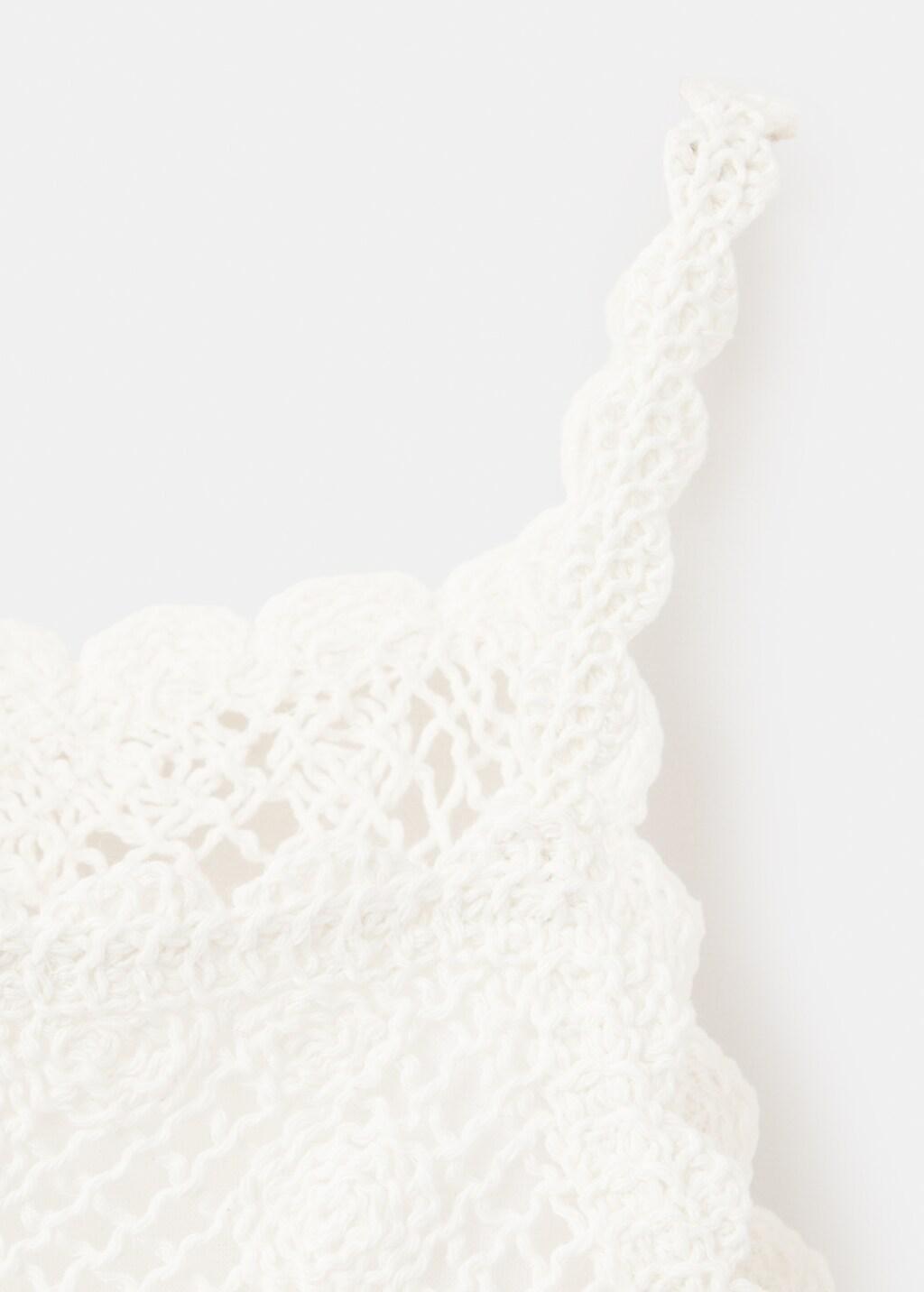 Beige Crochet Top, Baby Girl, Light Beige, large image number 1