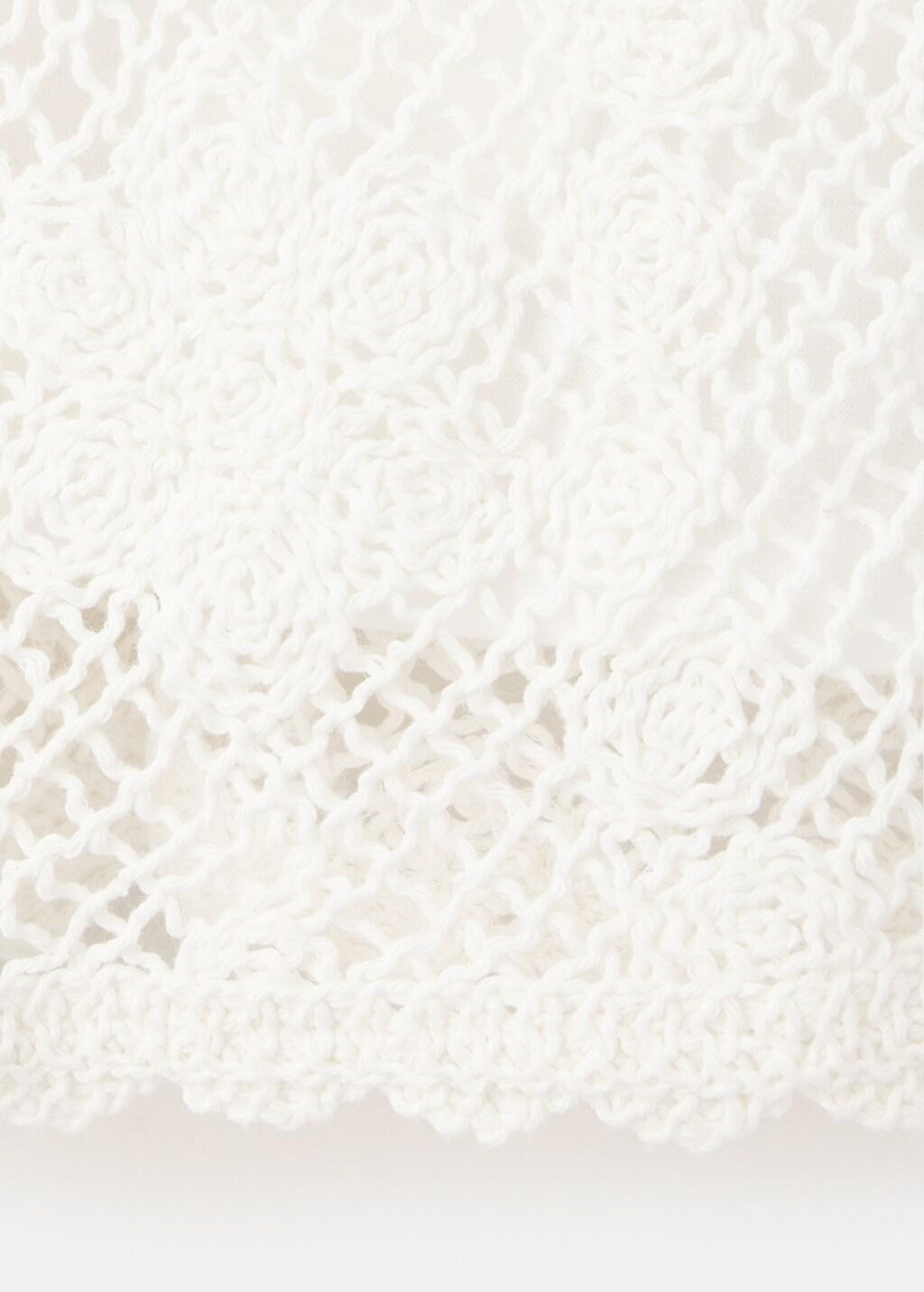 Beige Crochet Top, Baby Girl, Light Beige, large image number 3