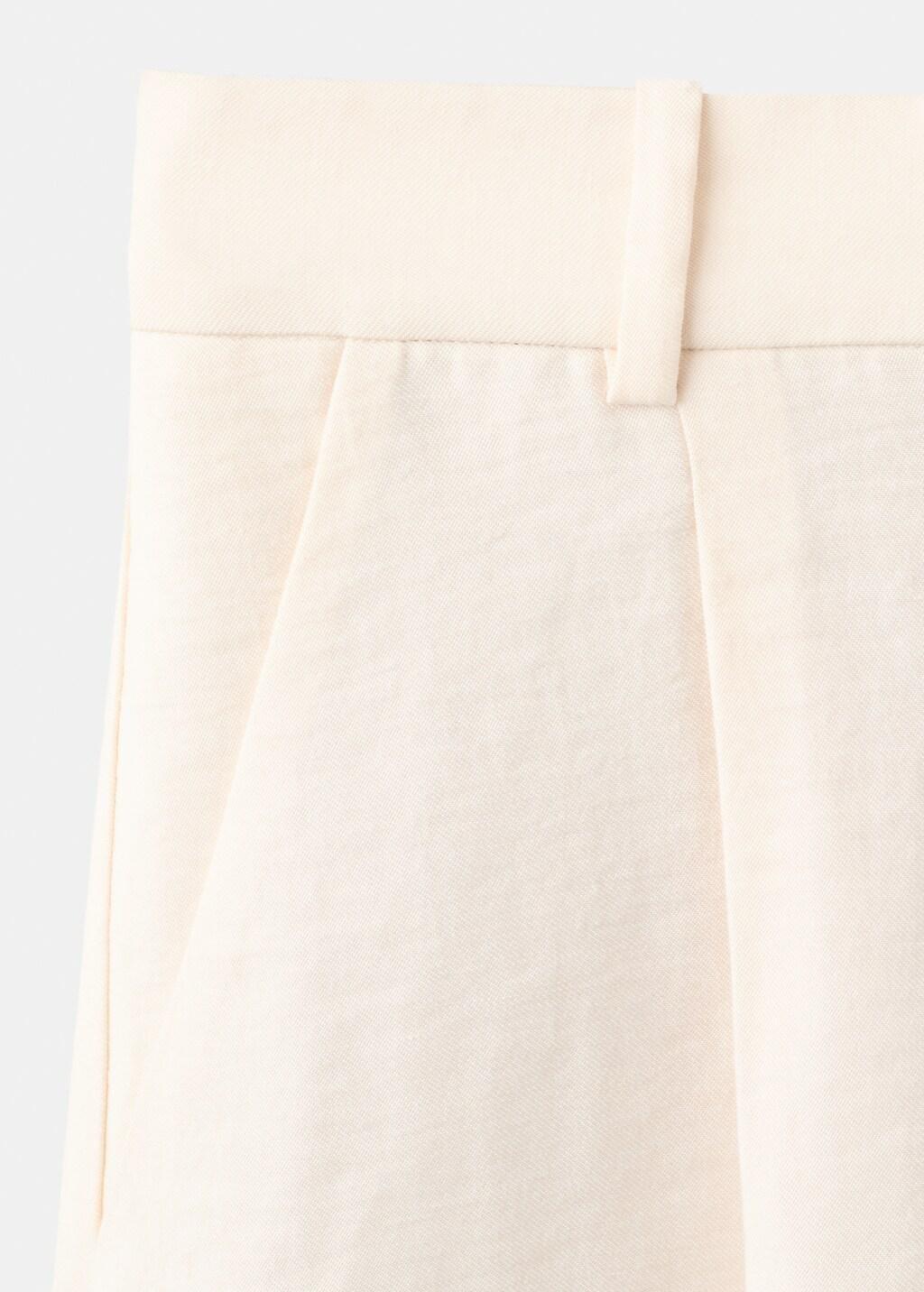 Beige Straight-Fit High-Waist Bermuda Shorts, Light Beige, large image number 5
