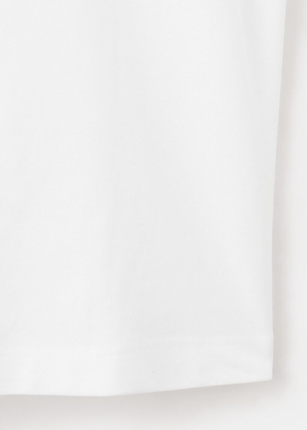 WHITE Slim fit cotton piquأ&copy; blend polo, White, large image number 5