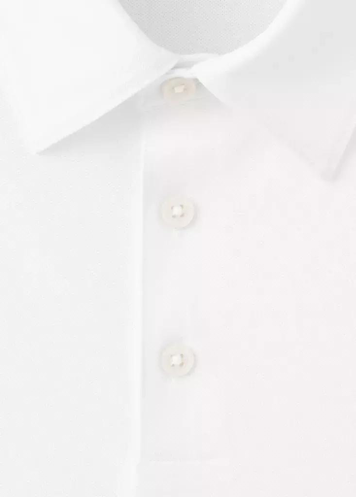 WHITE Slim fit cotton piquأ&copy; blend polo, White, large image number 9