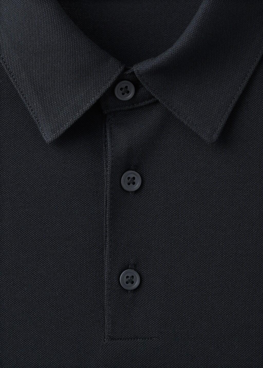 Slim-Fit Cotton-Pique Polo Shirt, Navy, large image number 1