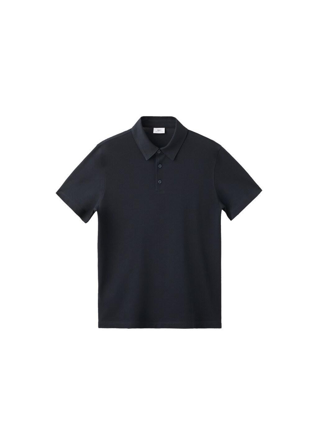 Slim-Fit Cotton-Pique Polo Shirt, Navy, large image number 6