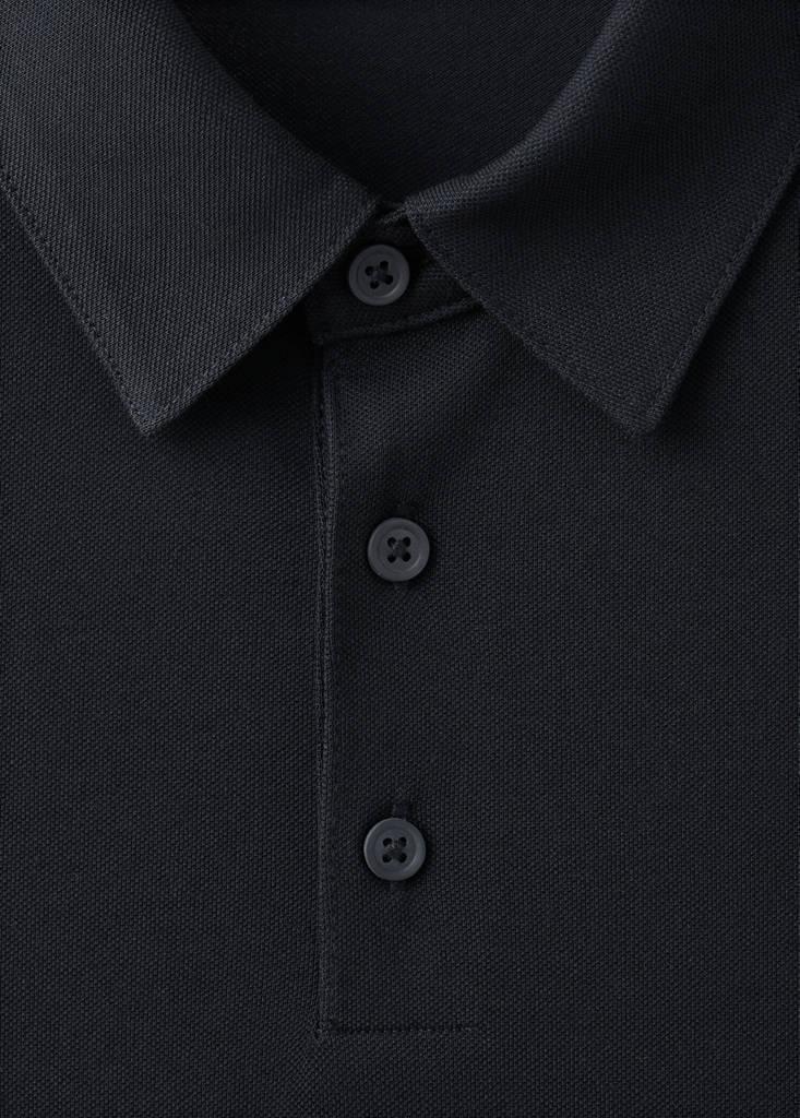 NAVY Slim fit cotton piquأ&copy; blend polo, Navy, large image number 10