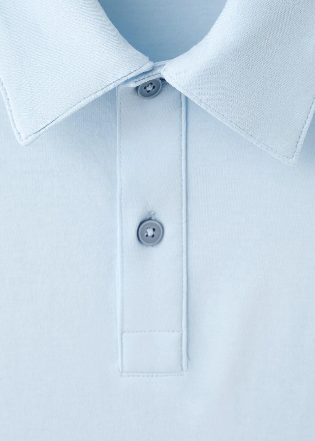 Blue Lt Pastel Plain 100% Cotton Polo, Light-Pastel Blue, large image number 1