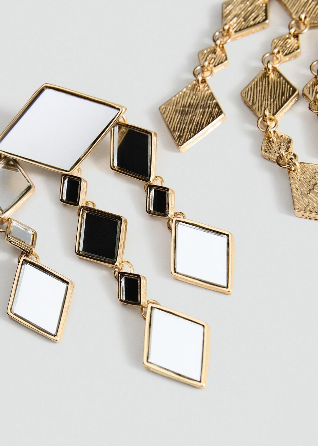 Gold Crystal Waterfall Earrings, Gold, medium