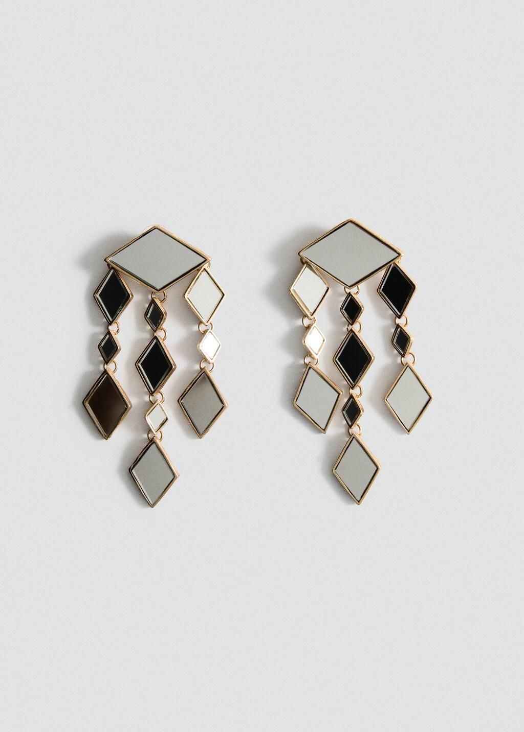 Gold Crystal Waterfall Earrings, Gold, large image number 4