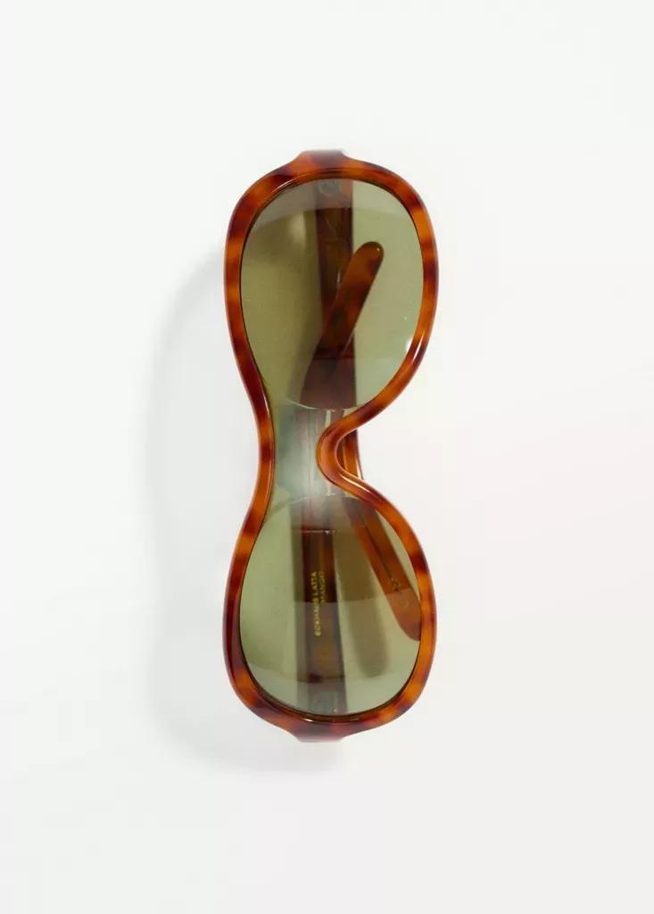 Brown Tortoiseshell Effect Frame Sunglasses, Dark Brown, large image number 6