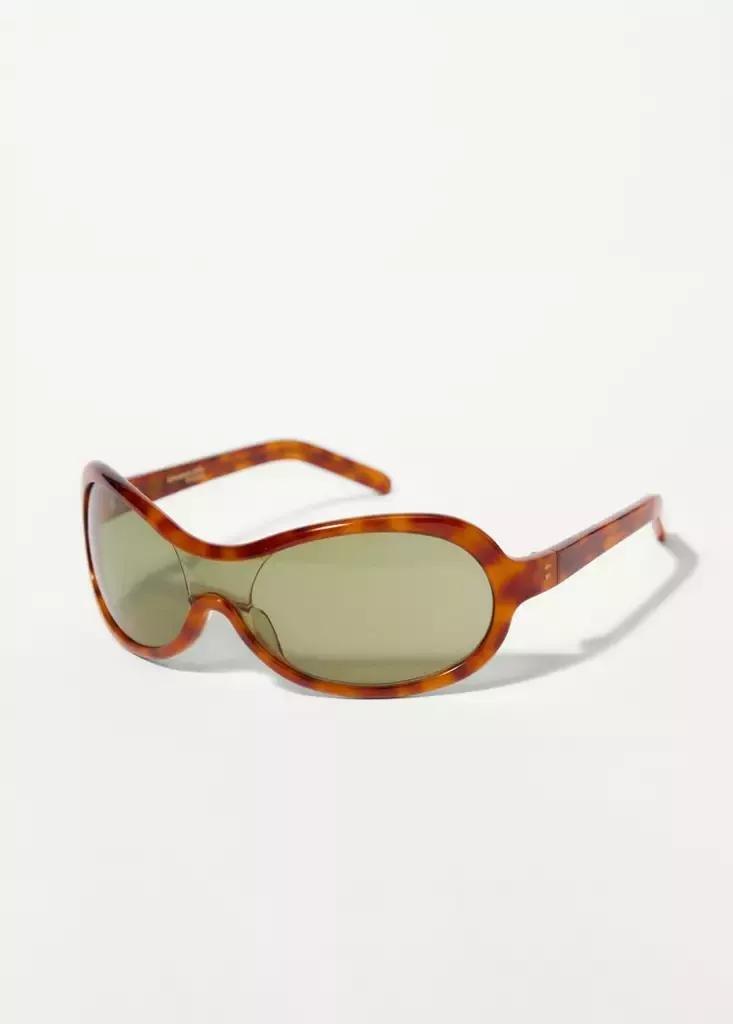 Brown Tortoiseshell Effect Frame Sunglasses, Dark Brown, large image number 7