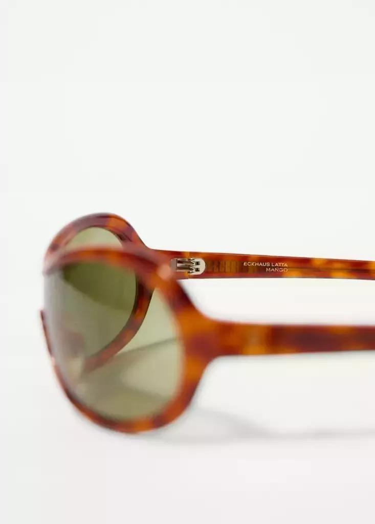 Brown Tortoiseshell Effect Frame Sunglasses, Dark Brown, large image number 8