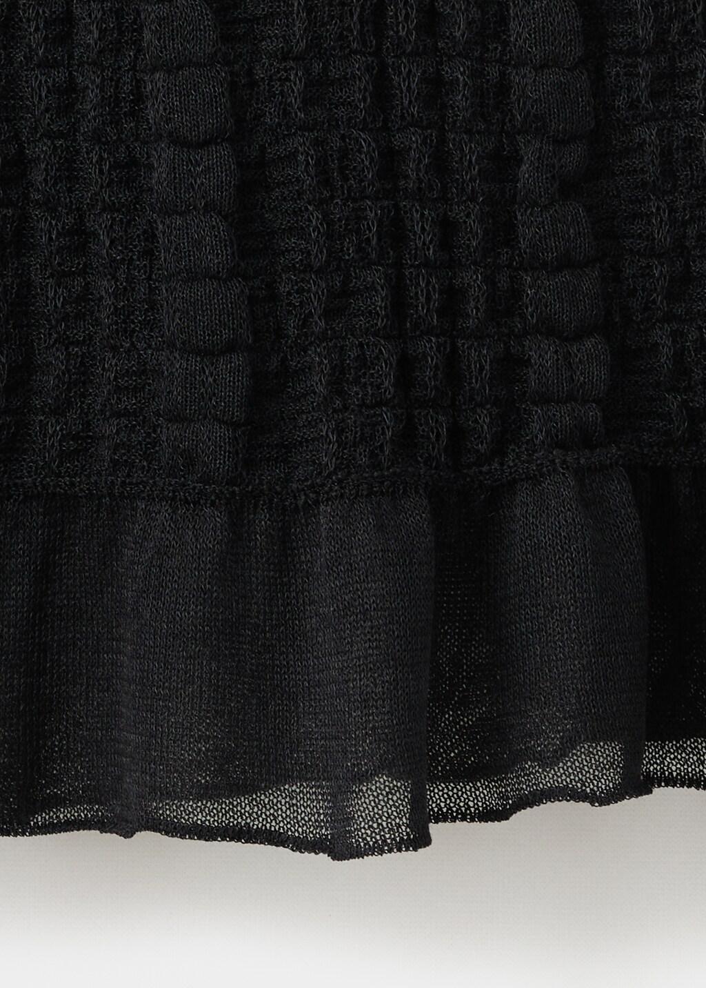 BLACK Semi-transparent ruched top, Black, large image number 5