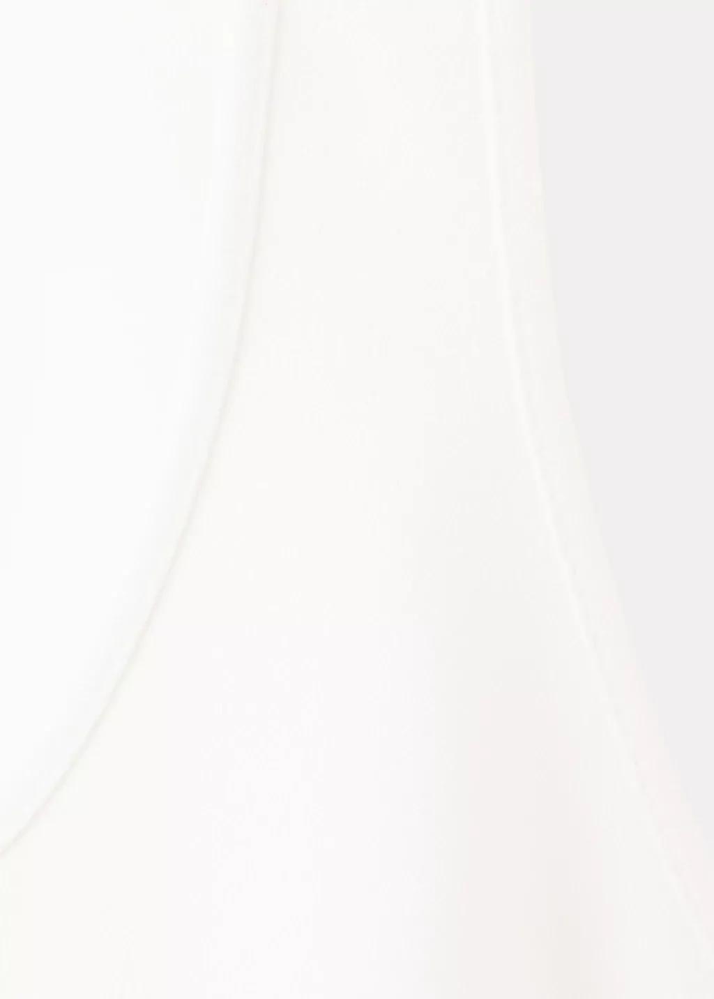 NATURAL WHITE Round neck crop top, Natural White, large image number 1