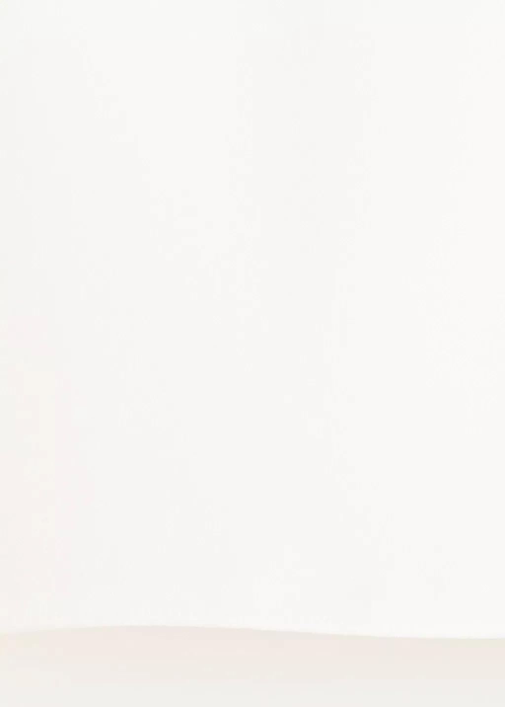 NATURAL WHITE Round neck crop top, Natural White, large image number 5