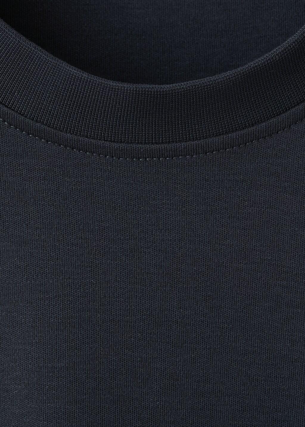 Blue 100% Cotton T-Shirt With Patch Detail, Navy, large image number 1
