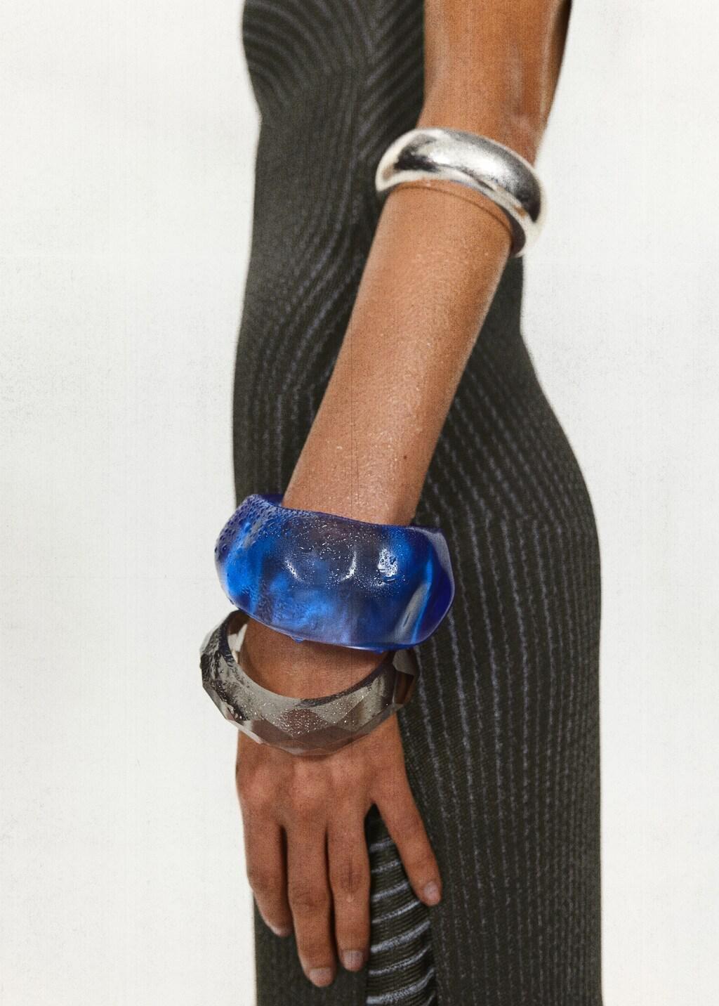 Silver Pack Of 3 Mixed Texture Bracelets, Silver, medium